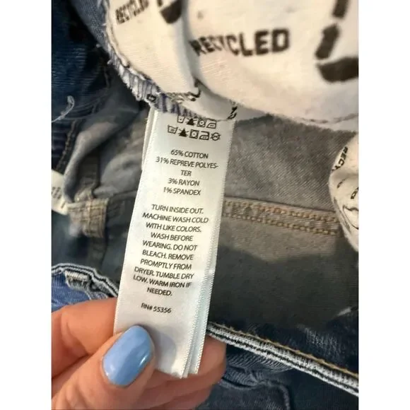 Rachel Zoe high rise wide leg trouser jeans raw hem 14 - Picture 5 of 6